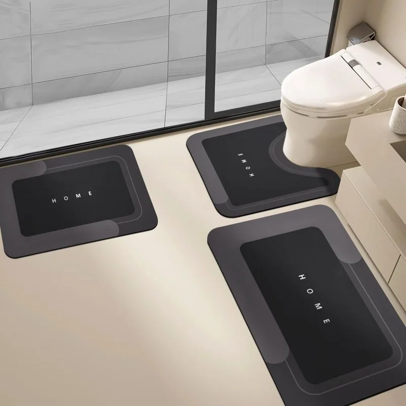 Housego Set de 3 Alfombrillas de Baño de Diatomita