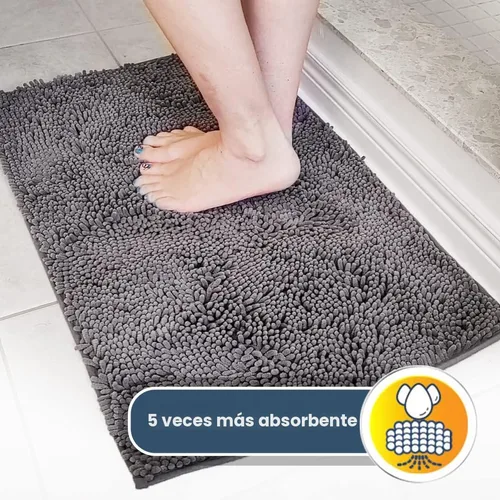 Muddy Mat Tapete de Felpilla Superabsorbente 28x18", Gris — foto 2