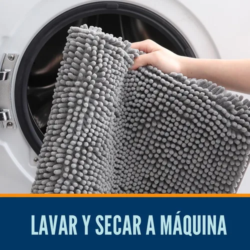 OLANLY Alfombra de Baño de Felpilla Extrasuave 36x24", Gris — foto 4