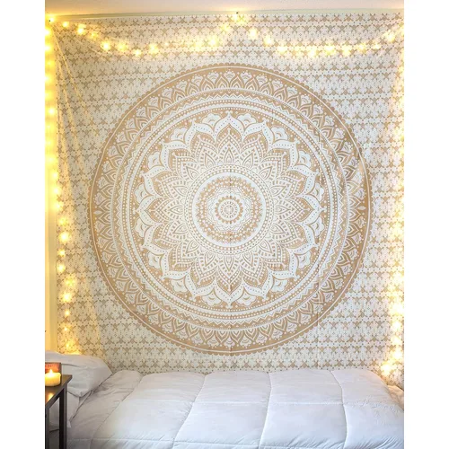 raajsee Tapiz Mandala Degradado de Algodón 60x52"